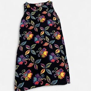 Chico's Black Floral Skirt with Multicolor Design